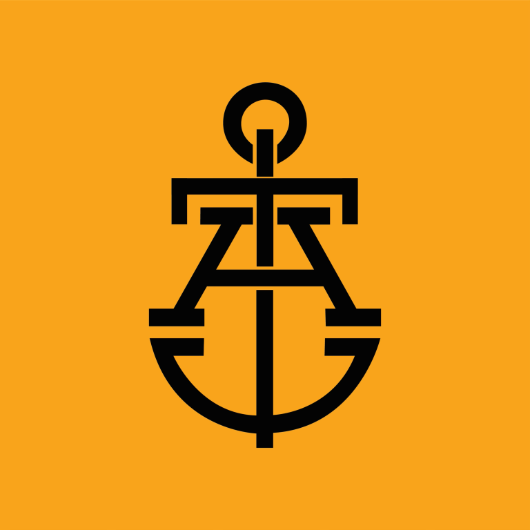 Black Anchor Logo Sticker